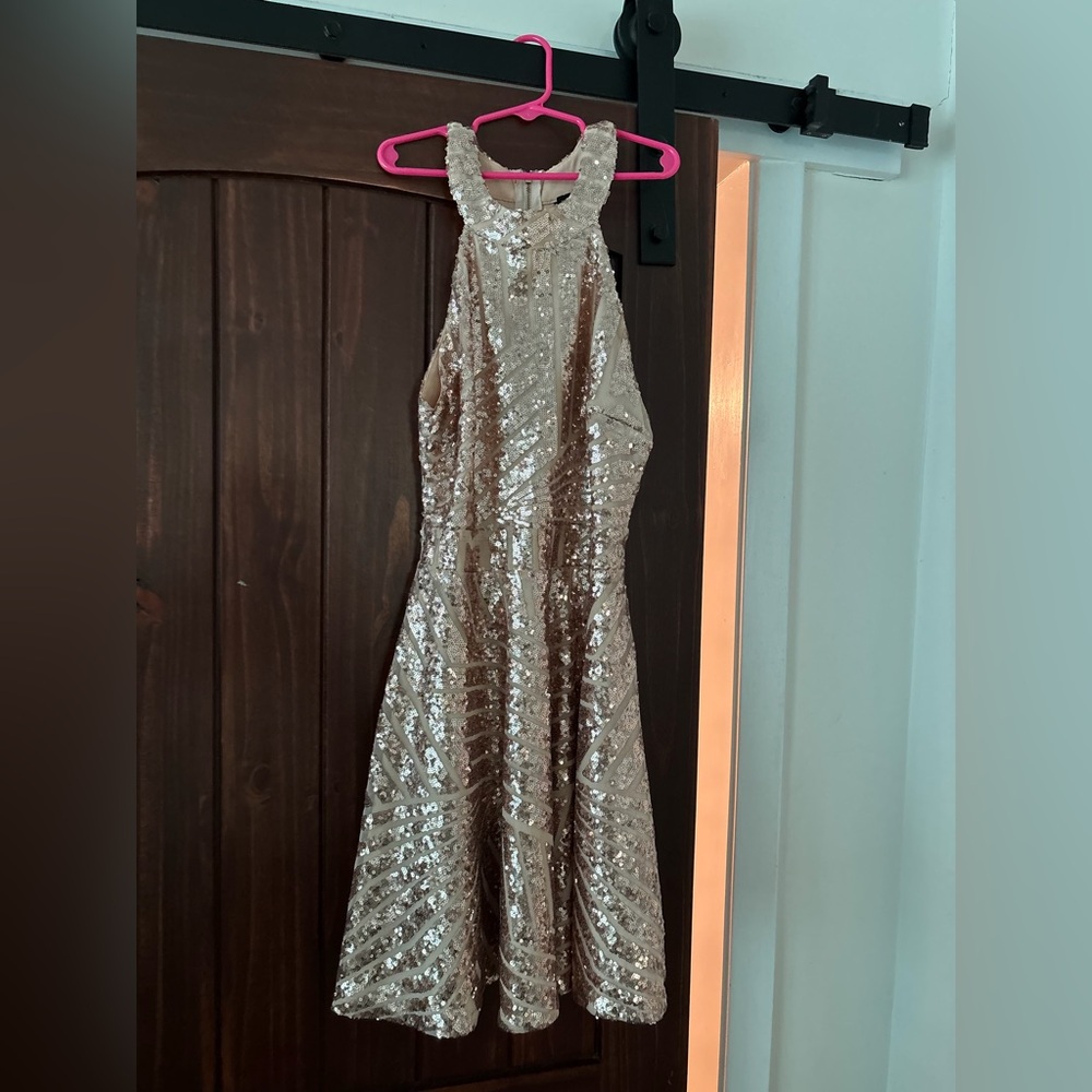 Gold sequence homecoming dress Windsor
